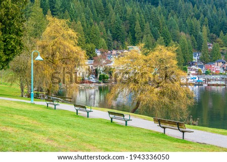 Gorgeous sea walk in the park. Deep Cove Park in North Vancouver. Canada.