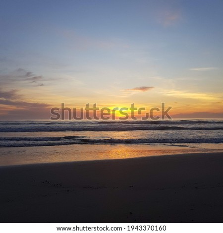 Sunrise on the beach, Brazil 
