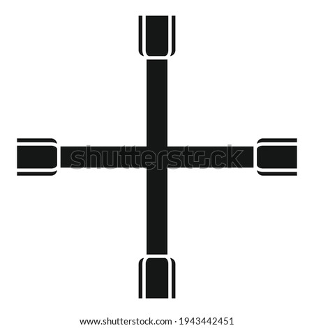 Cross tire key icon. Simple illustration of Cross tire key vector icon for web design isolated on white background