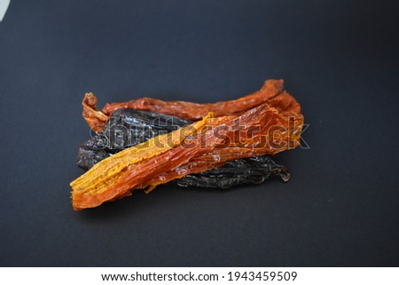 peruvian panca pepper , driychilli with an intense red orange bronw color