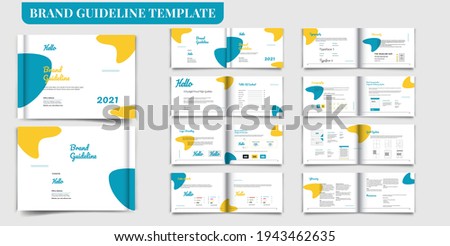 Brand Guideline Template Brochure Brand Guideline Template Brand Style Guide Brand Identity Guide Royalty-Free Stock Photo #1943462635