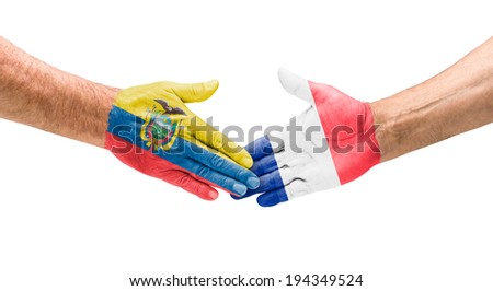 Handshake Ecuador and France