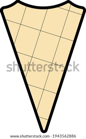 A brown ice cream cone
