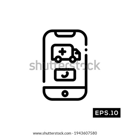 Online Health Consulting. Online Doctor Line Icon vector Illustration Template For Web and Mobile