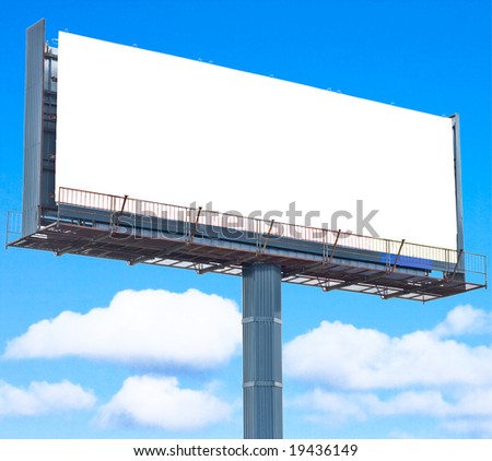 huge white blank billboard