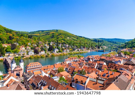 Cityscape of Heidelberg city, Germany.
