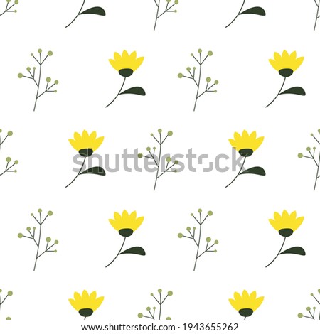 Vector flower seamless repeat pattern design background. Perfect for modern wallpaper, fabric, 
home decor, and wrapping projects.