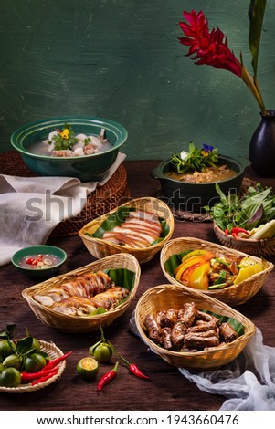 Traditional cuisine of Northern Vietnam family, Vietnam cuisine Royalty-Free Stock Photo #1943660476