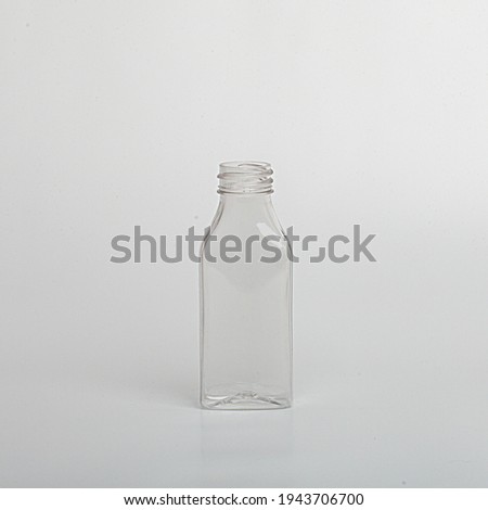 Plastic containers for shampoo, liquid soap, cleaning products, sanitary gel. Packaging for detergents hygiene products and cosmetics close-up on a white background