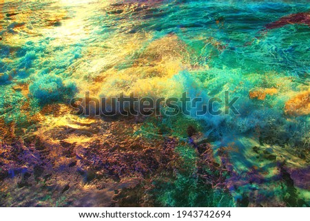 abstract background of waves of water creating swirls and ripples