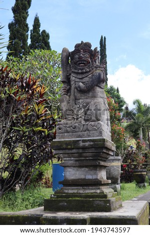 Hinduism Dvarapala statue at Besakih Temple