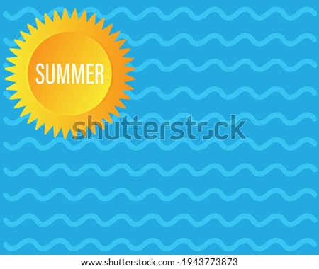 Summer vacation illustration lettering composition. design for advertising, banners, leaflets and flyers. 