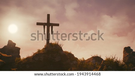Cross on Jesus Christ grave