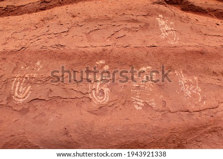 Rock art pictographs in the southwest