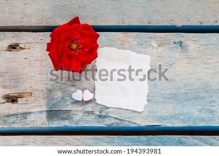note with flower