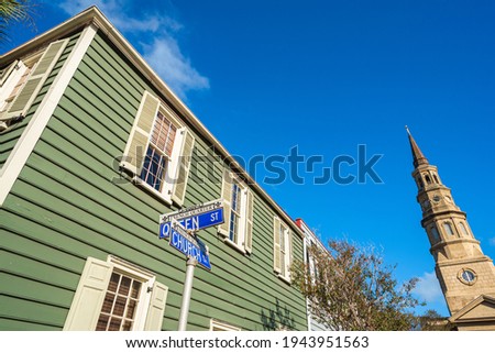 Historic French Quarter district near downtown Charleston, South Carolina.