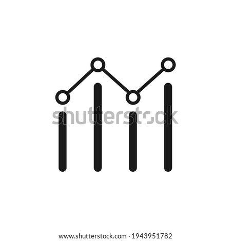 Statistics vector icon, infographic chart symbol. Simple flat vector illustration for web site or mobile app