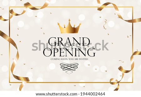 Grand Opening Luxury Invitation Banner Background. Vector Illustration EPS10 Royalty-Free Stock Photo #1944002464