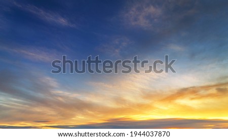 Colorful sunset cloudy sky overly 
