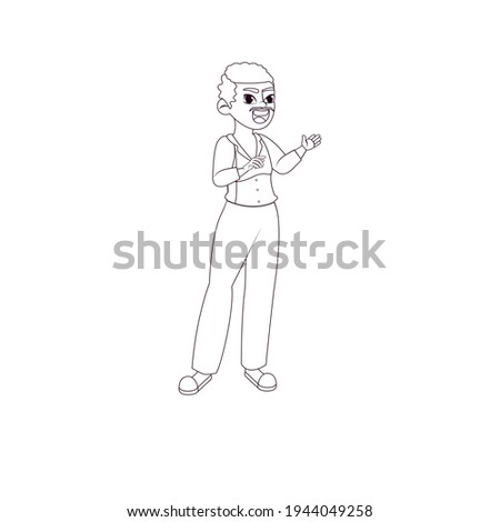 Isolated African American man icon - Vector illustration