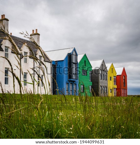 Coloured Houses John O'Groats, Scotland, United Kingdom 