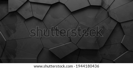 Black marble with veins, Emperador marbel texture with high resolution, The luxury of polished limestone background. Marble with Polygon Design 3D Wallpaper Royalty-Free Stock Photo #1944180436