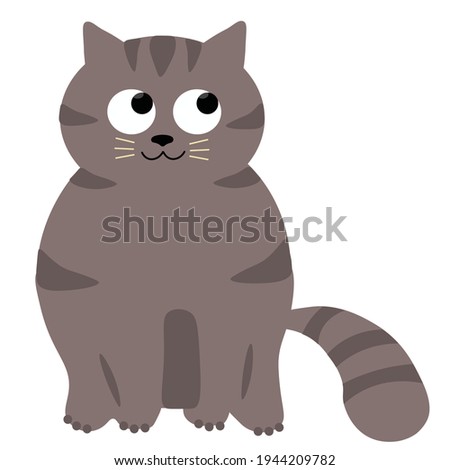 fanny vector cats. Print for kids wrapping paper, textile, background and wallpaper for interior. Isolated on white background.