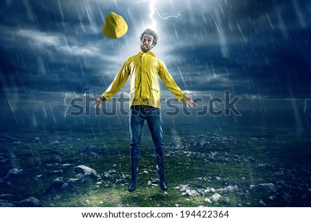 Man struck by lightning