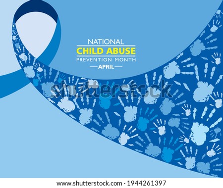 Vector illustration of National Child Abuse Prevention Month observed in April.
 Royalty-Free Stock Photo #1944261397