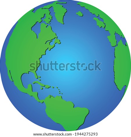 Earth vector isolated on white background