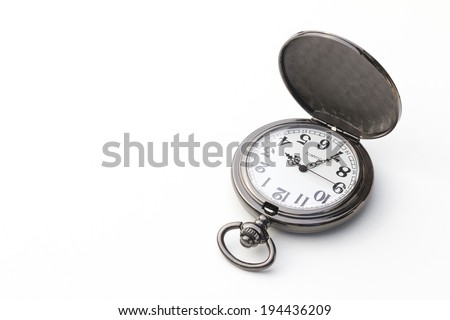 Pocket watch isolated on white background