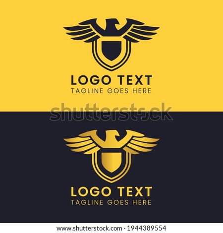 Airline logo (bird and airplane flying) free vector