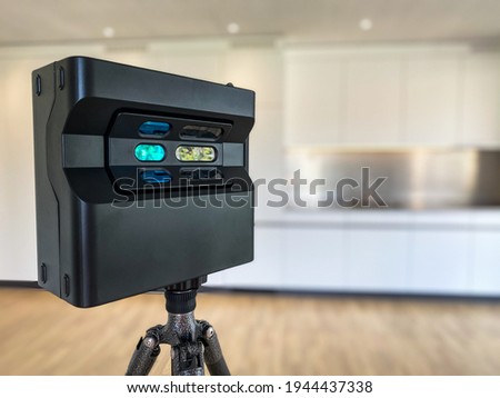 3D rotating camera inside a modern appartment for sale or rent - Architect photographer designer desktop concept
