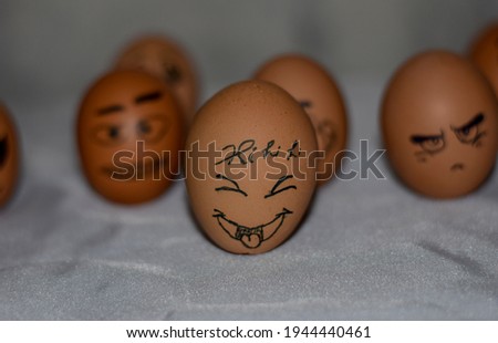 Expression facial style with egg character.