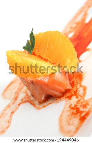 Grilled Salmon with fresh orange