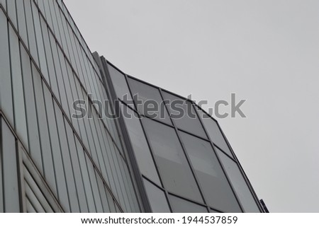 Abstract window black and white metal building 