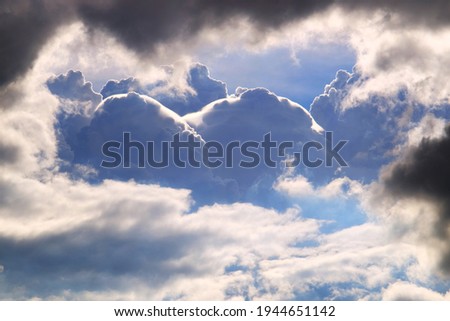 Close up of fluffy clouds