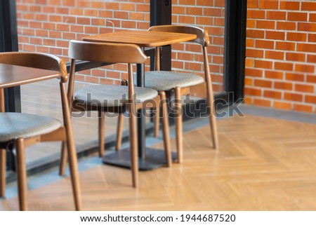 Modern coffee shop design interior, stock photo