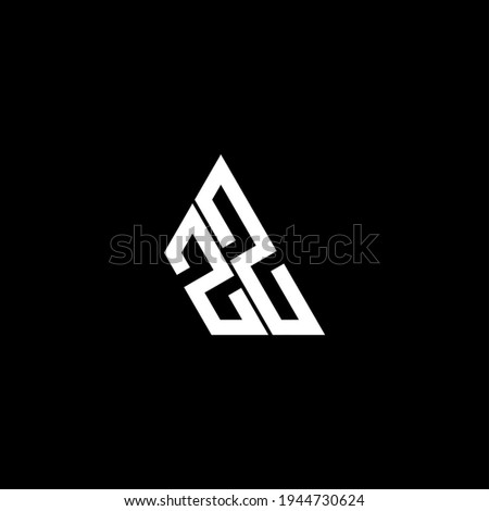 Z Z letter logo creative design on black color background. ZZ icon