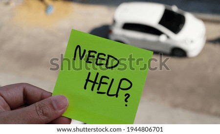 I can help you written on a memo at parking.
