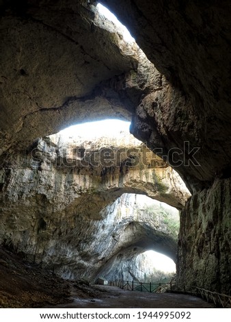View of the Devetashka Cave in the heart of Bulgaria