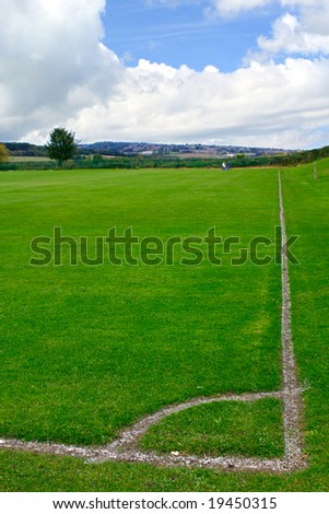 Soccer green field