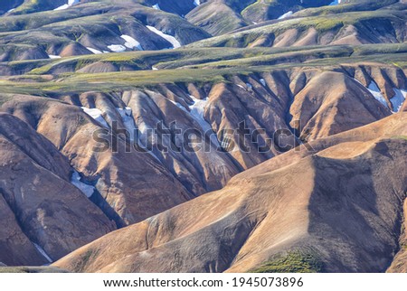 Fantastic colorful volcanic mountains of Landmannalaugar in Iceland