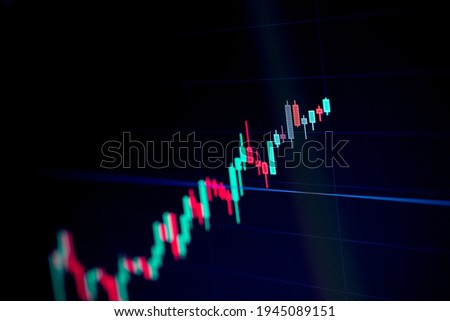 Investment concept. Financial chart, stock data for business background in digital screen. Graphics growth forex finance market. Analysis chart display. Stock invest infomation