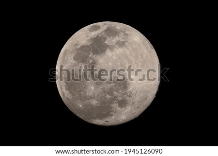 Full Worm Moon viewed from southwest US