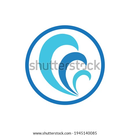 ocean wave logo vector illustration design template