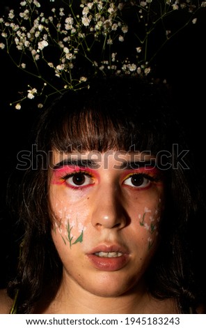 Scared magic Fairy girl portrait