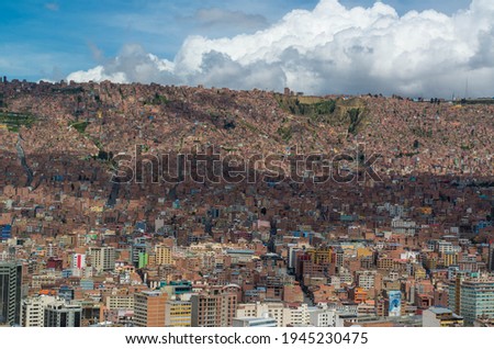 City of La Paz in Bolivia