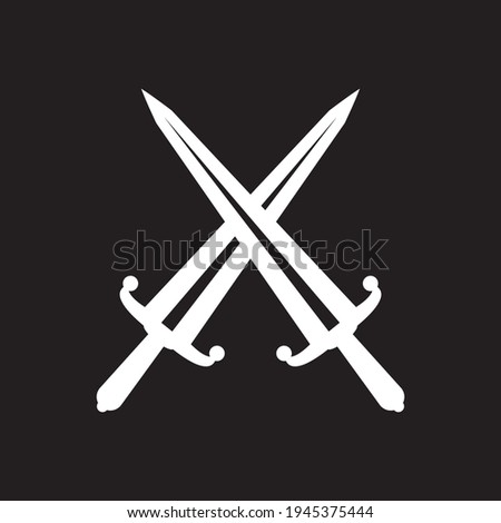 Shield war logo vector template