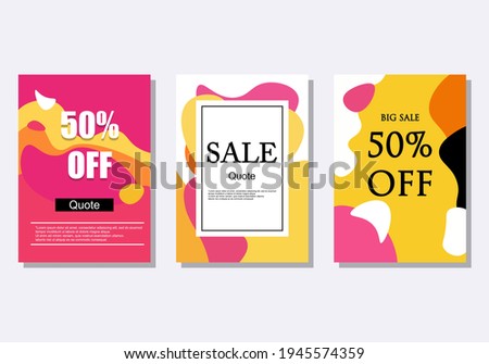 sale with 50% discount.  square banner for social media. Colored banner. Vector illustration